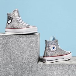 Converse altas plateadas glitter de Converse x Chiara Ferragni