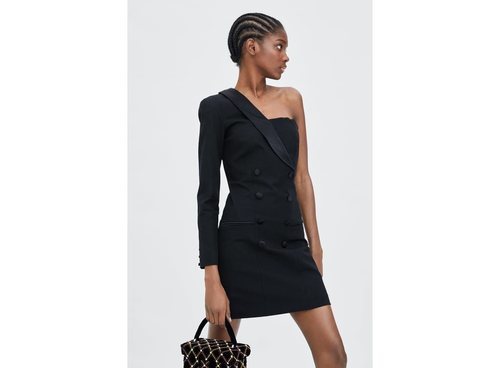 Vestido negro de la colección de Navidad de Zara 2018