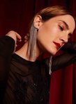 Pendientes maxi plateados de la colección de Navidad 2018 de Uterqüe