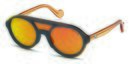 Gafas de sol amarillas con detalles negros de Marcolin Moncler otoño/invierno 2018