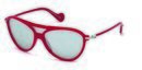 Gafas de sol rojas de ligero estilo de aviador de Marcolin Moncler otoño/invierno 2018