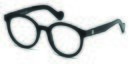 Gafas redondas negras de Marcolin Moncler otoño/invierno 2018