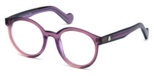 Gafas redondas de tonalidad lila de Marcolin Moncler otoño/invierno 2018