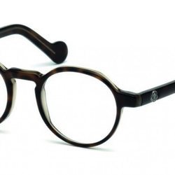 Gafas redondas de estampado marrón de Marcolin Moncler otoño/invierno 2018
