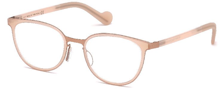 Gafas cuadradas rosa palo de Marcolin Moncler otoño/invierno 2018