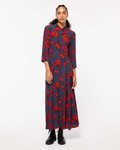 Vestido largo estampado de la colección de Navidad de Sisley 2018