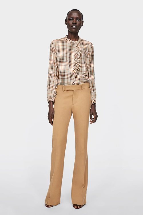 Modelo camisa de cuadros nueva colección Zara 2018