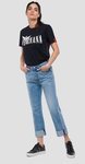 Camiseta negra con el logo de Nirvana de la colección cápsula de Replay 2018