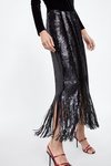Falda de flecos de la colección otoño/invierno 2018/2019 de Zara