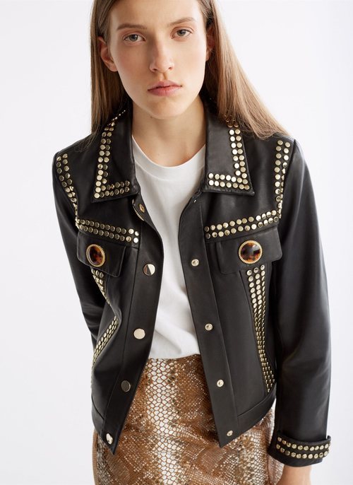 Cazadora motera de la colección primavera 2019 de Uterqüe