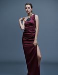 Vestido burdeos ajustado colección primavera 2019 de Lanvin