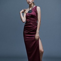 Vestido burdeos ajustado colección primavera 2019 de Lanvin