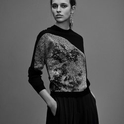 Jersey negro y plateado colección primavera 2019 de Lanvin