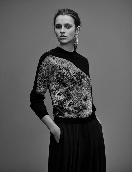 Jersey negro y plateado colección primavera 2019 de Lanvin
