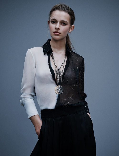 Camisa blanca y negra colección primavera 2019 de Lanvin