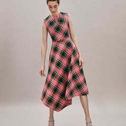 Vestido con estampado de cuadros colección Pre-Fall 2019 de Delpozo