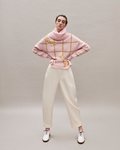 Jersey rosa cuello alto colección Pre-Fall 2019 de Delpozo