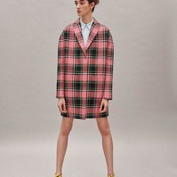 Chaqueta larga de cuadros colección Pre-Fall 2019 Delpozo