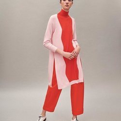 Jersey rosa y rojo colección Pre-Fall 2019 de Delpozo