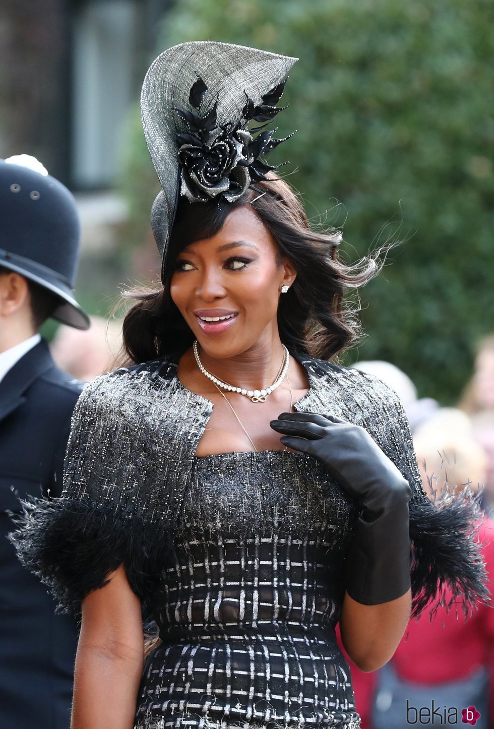 Naomi Campbell en la boda real en Londres