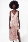 Vestido largo rosa Zara primavera-verano 2019