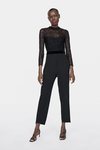Mono negro con encaje Zara primavera-verano 2019