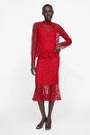 Vestido rojo encaje Zara primavera-verano 2019