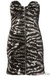 Vestido glitter con dibujo de cebra de topshop
