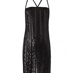Vestido glitter negro de Mango