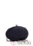 Bolso glitter negro de Mango