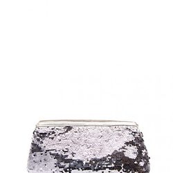 Bolso glitter plata de Mango