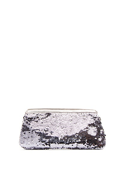 Bolso glitter plata de Mango