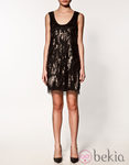 Vestido glitter negro de Zara