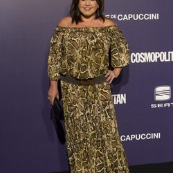 Loles León con vestido estampado de leopardo