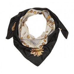 Pañuelo negro con estampado de la colección 'Accesorios' de Liu Jo