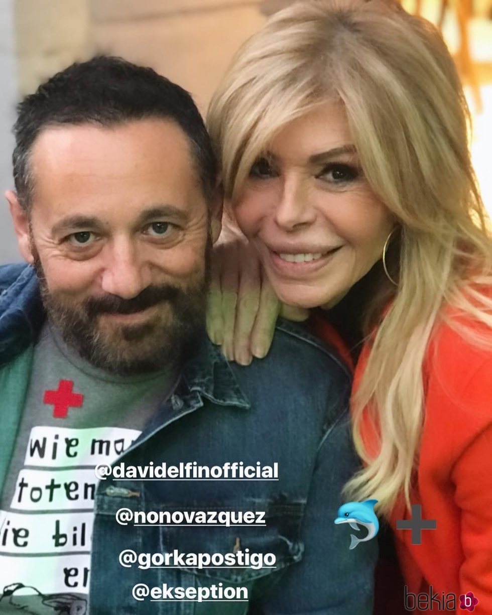 Pepón Nieto y Bibiana Fernández en la presentación de la nueva colección de otoño/invierno 2019 de la firma Davidelfín