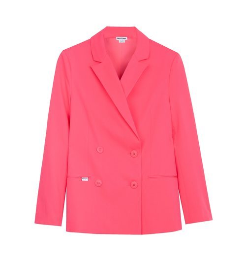 Blazer cuatro botones rosa colección Pantone by Bershka