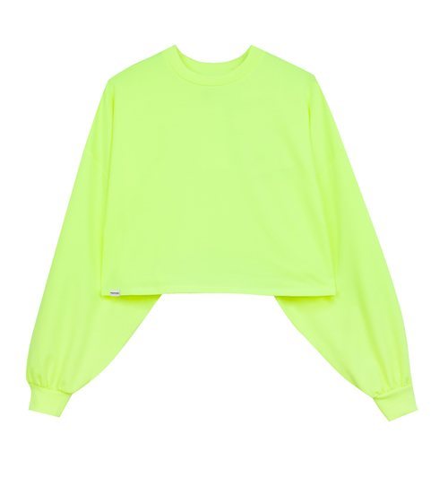 Sudadera corta amarilla colección Pantone by Bershka