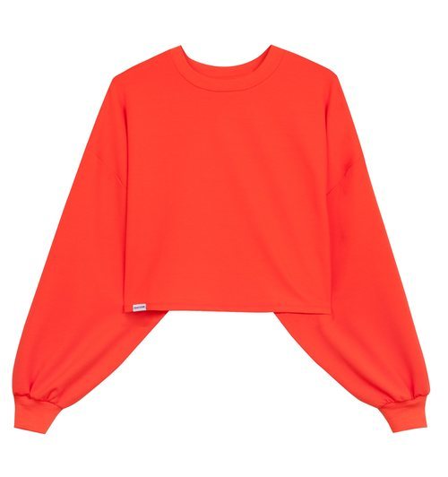 Sudadera corta naranja colección Pantone by Bershka