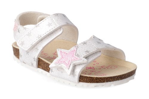 Sandalias plateadas de estrellas de Garvalín