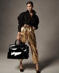 Pantalón dorado de la colección primavera 2019 de Ralph Lauren
