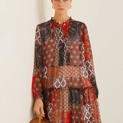 Mini vestido de estilo boho-chic de la colección primavera 2019 de Mango