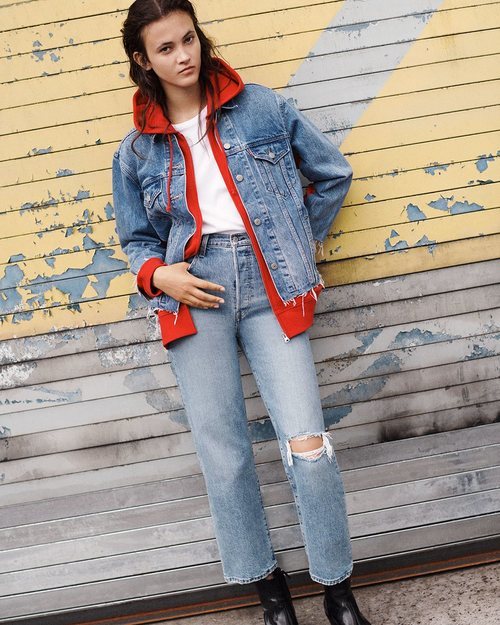 Jeans con un roto nueva colección de Levi's