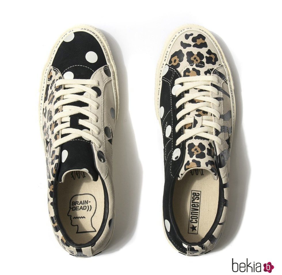 Zapatillas converse de estampados en colaboración con Brain Dead