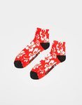 Calzetines estampado floral hawaiano rojo Bershka