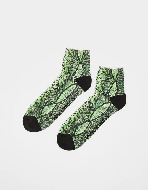 Calzetines estampado animal de serpiente Bershka
