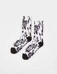 Calzetines estampado floral hawaiano azul Bershka