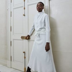 Vestido midi blanco de Pertegaz otoño/invierno 2019/2020