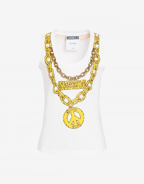 Camiseta de tirantes estampado cadenas colección Moschino x The Sims