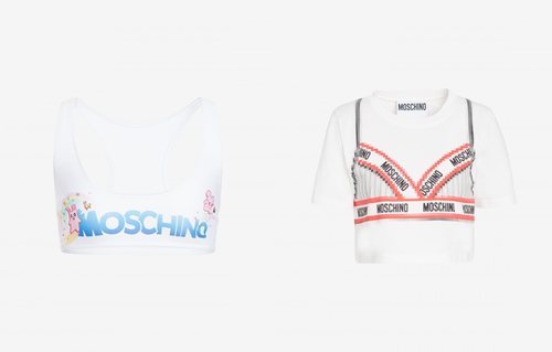 Tops estampados colección Moschino x The Sims